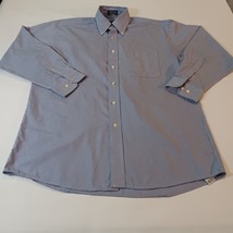 Meeting Street Pinpoint Blend Men&#39;s Blue &amp; White Striped Shirt Size 17 (... - €7,15 EUR