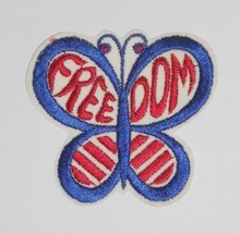 FREEDOM Butterfly Felt Style Jacket Vest Collectible Cloth Patch - £3.16 GBP