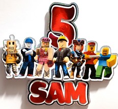  Personalized Roblox Girl/Boy Gamer Cake Topper, 3D, Ready To Use - €12,30 EUR