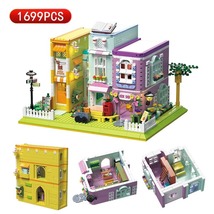 Coffee Bookstore Building Blocks House Construction Toy Model Bricks - £86.56 GBP