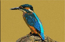 Pepita Needlepoint Canvas: Kingfisher Bird, 12&quot; x 8&quot; - $86.00+