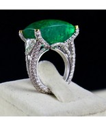 Certified Natural Emerald Rosecut Diamond 18K Gold 23 Ct Gemstone Import... - €28.882,90 EUR