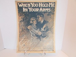 When You Hold Me In Your Arms F.Henri Klickmann 1919 Lg Sheet Music - £5.58 GBP