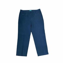 J. McLaughlin Crop Pants Size 10 Navy Blue Womens Cotton Blend 32X24.5 - £23.45 GBP