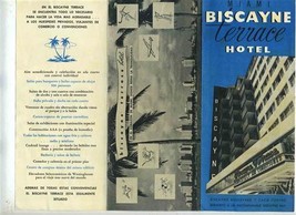 Biscayne Terrace Hotel Brochure Miami Beach Florida 1940&#39;s in Spanish  - $47.64