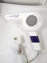 Vintage Supermax Conair 1600 watt Hair Blow Dryer 35WTA purple white Ful... - $26.00