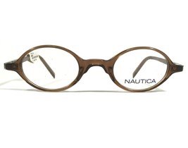 Nautica N8011 244 Eyeglasses Frames Brown Round Full Rim 41-24-140 - £29.21 GBP