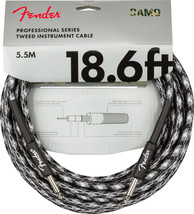 Genuine Fender Professional Series Instrument Cable, 18.6&#39;, Winter Camo - $49.99