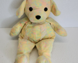 Kellytoy BeanPals Colorful Pastel Dog Plush Ribbon Yellow Pink Blue Soft... - $23.16