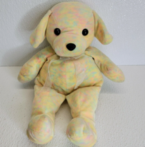 Kellytoy BeanPals Colorful Pastel Dog Plush Ribbon Yellow Pink Blue Soft Rare - £18.44 GBP