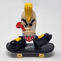 Rare Tech Deck Dude #62 Yellow Mohawk UK Punk Rocker w/ Black SkateBoard - $19.24