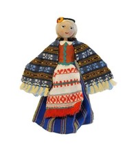 VTG USSR Folk Peasant Polish Female Rag Doll Blonde w/ Ruble Price Sticker 1980 - £35.95 GBP