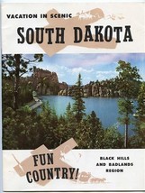 Vacation in Scenic South Dakota Black Hills and Badlands Region 1950&#39;s Booklet - £11.07 GBP