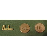 Lot of 3 ILL ILLINOIS COLLAR DISC  Pre WWII ,  WWII, Post WW2 - €31,01 EUR