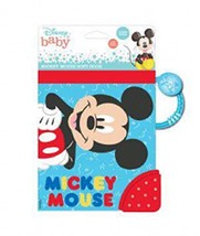 Disney Mickey Mouse Soft Crinkle Book with Teether Corner - $6.39