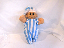 Troll Doll blue and white Striped Nightgown 13&quot; H.Y.I. Vintage 1992 Fairy Tale  - £8.88 GBP