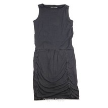 Athlete Dress XS Black Stretch Knit Sleeveless Dress Rusching  - £20.09 GBP