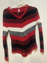 no boundaries shirt Top Size L Long Sleeve Multicolor Red  - £6.40 GBP