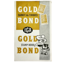 1960-70s Gold Bond Stamp Book Unused Vintage Canada IGA Toronto Booklet F12 - €17,52 EUR