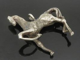 925 Sterling Silver - Vintage Sculpted Horse Statue Pendant - PT20164 - £107.59 GBP