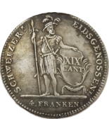 Confederación Suiza 4 Francos - Tributo a la Guardia del Cantón de Lucer... - $18.63 CAD