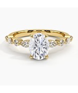 3.00 Carat Oval cut With Alternating round and marquise Moissanite diamo... - $283.82 CAD