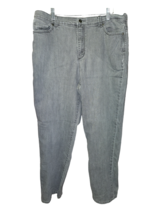 Gloria Vanderbilt Amanda Stretch Gray Denim Jeans  - Size 16 Short - £19.74 GBP