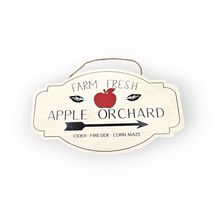 Farm Fresh Apple Orchard Rustic Sign Wall Window Decor Fall Halloween 16... - $14.83
