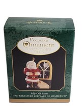 Hallmark Jolly Old Santa 1997  Collector&#39;s Club Miniature Ornament VTG in BOX - £5.49 GBP