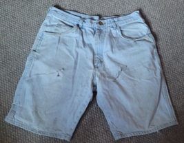 Men Wrangler Jean Shorts Size 34 Summer Hiking Work Camping Casual Button Zipper - £9.56 GBP