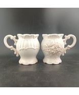 Bella Casa by GANZ Ivory Victorian Sculpted Rose, White Ceramic Set Of 2 - $16.00