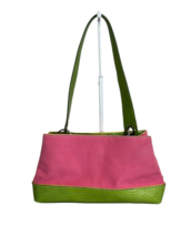 Tommy Hilfiger Purse Handbag Shoulder Bag Women Small Pink Canvas Green Croc - £17.34 GBP