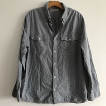 Everlane Flannel Shirt Mens XL Gray The Classic Collared Long Sleeve Cotton - £18.32 GBP