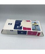 New Sealed Box Genuine OEM HP 81 DesignJet Magenta Dye Value Pack HALF C... - £19.40 GBP