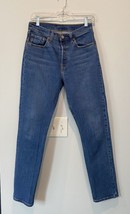 Levis 501 W28 L32 Button Fly Blank Leather Patch Jeans Actual Inseam 30.5&quot; - $29.57