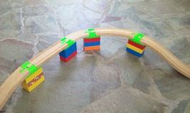 Custom Train Track Compatible to Duplo, adapter fits wooden sets Green L... - $8.98