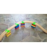 Custom Train Track Compatible to Duplo, adapter fits wooden sets Green L... - $8.98