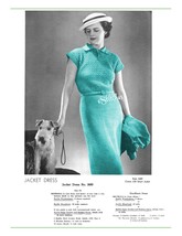 1930s Cap Sleeve Dress with Jacket  - 2 Crochet pattern PDF 3689 - $3.75