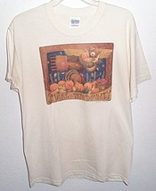 Womens NWOT Gildan Cream Thanksgiving Short Sleeve T Shirt M - $5.95