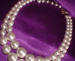 Vintage plastic white beaded necklace thumb155 crop