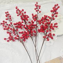 Christmas decor red berry artificial red berries for Christmas artificia... - $4.09 CAD+