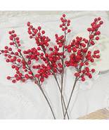 Christmas decor red berry artificial red berries for Christmas artificia... - $4.08 CAD+