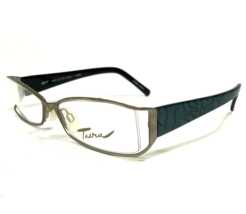 Tura Eyeglasses Frames MOD.152 PEG Black Blue Abstract Gray Semi Rim 53-15-130 - £36.37 GBP