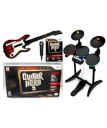 NEW Nintendo Wii Wii-U Guitar Hero 5 BAND SET Kit w/Drums+Mic+Guitar Gam... - £774.69 GBP