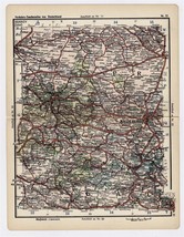 1930 Original Vintage Map Of SAXONY-ANHALT SACHSEN-ANHALT / Magdeburg Germany - £20.58 GBP