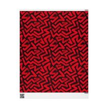 Bold Red &amp; Black Abstract Premium Eco Friendly Decorative Gift Wrapping ... - $19.80+