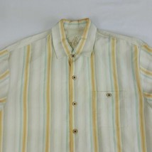 Tommy Bahama Men&#39;s Button Front Shirt Size Medium Striped Multicolor QQ25 - £12.30 GBP