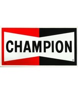Vintage CHAMPION Spark Plug adhesive vinyl STICKER bumper toolbox 7.5&quot; x... - $22.51