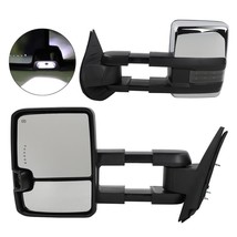 Power Heated LED Signal Arrow Light Tow Mirrors for 2007-2013 Chevy Silverado - £138.48 GBP