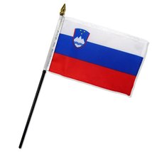 RFCO Slovenia 4&quot;x6&quot; Desk Stick Flag (No Base) (1 Flag) - £2.29 GBP+